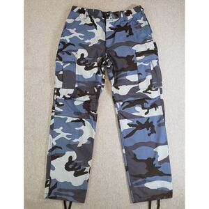 Rothco BDU Cargo Pants Mens Sky Blue Camo Size Medium Regular 34 x 31.5 Military